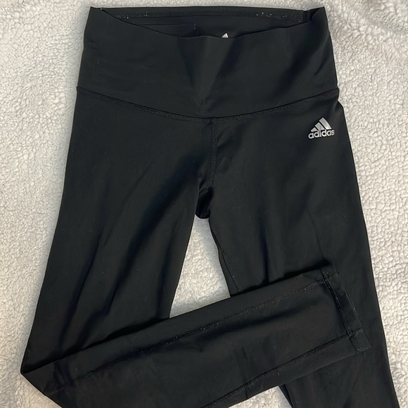 ADIDAS Black Leggings Climalite Spandex Leggings | Small - Picture 1 of 6